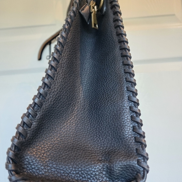 GH Bass & Co Vintage Black Leather Shoulder Handbag Purse - Picture 2 of 16